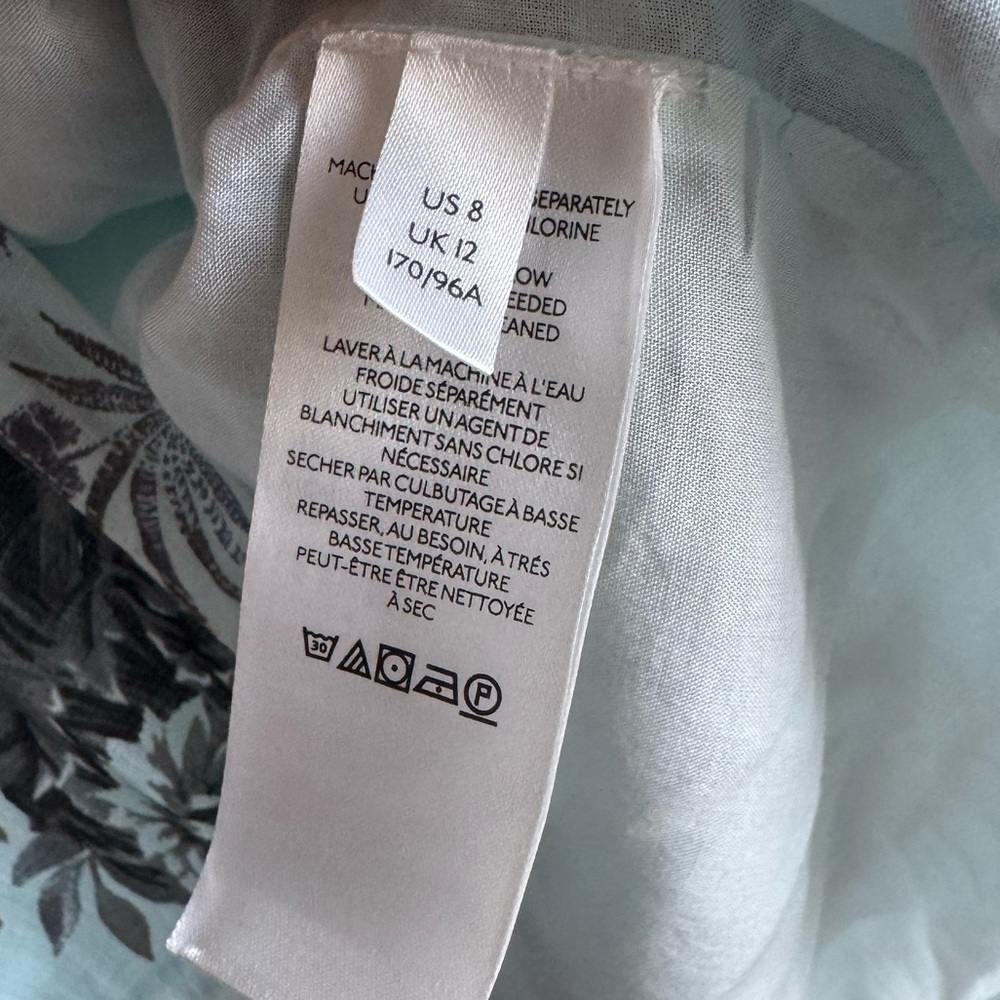 Anthropologie Lavinia Embroidered Shirtdress Mini Tunic Cotton Floral side 12 - Picture 4 of 6